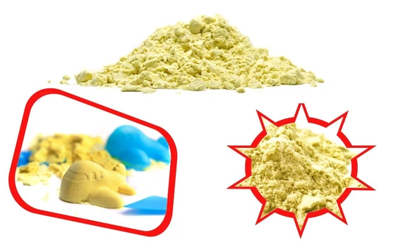 Kinetinis smėlis Kinetic Sand, geltona