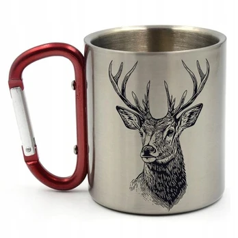 Gitees metalinis puodelis su elniu ir karabinu, 300 ml