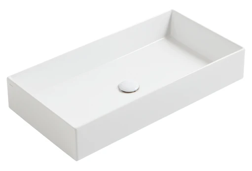 Praustuvas Simas Agile 80x40 cm, balta blizgi, AG80 BIANCO
