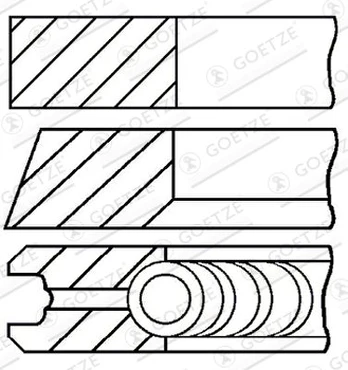 GOETZE 08-432300-00 Piston rings set