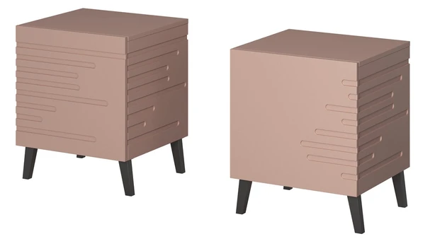 Cama naktinė spintelė NOVA 44x40x52 rožinė matinė