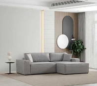 Kampinė sofa-lova Pırlo Corner Right - Light Pilkas kaina