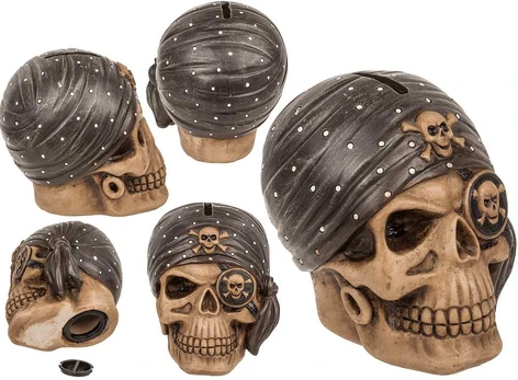 Kaukolės formos taupyklė "Piratas"