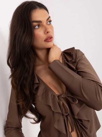 Moda Bluzka-IT-BZ-21837.00-ruda