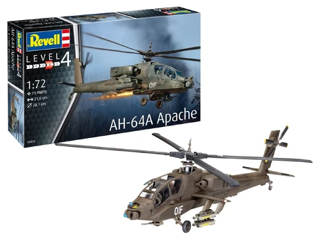 Surenkamas modelis Revell AH-64A Apache, 1/72, 03824