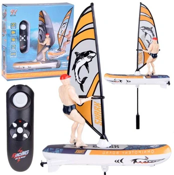 Jokomisiada Remote-controlled, luminous WINDSURFER floating with remote control RC0740