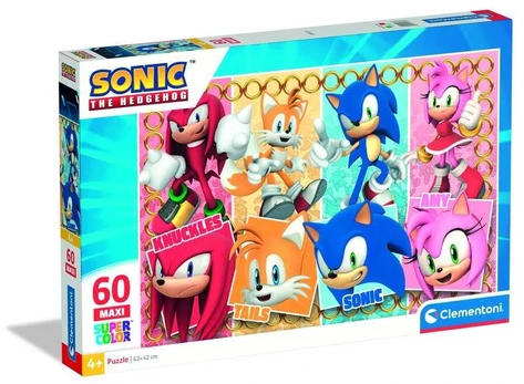 Clementoni CLE puzzle 60 maxi SuperKolor Sonic 26073