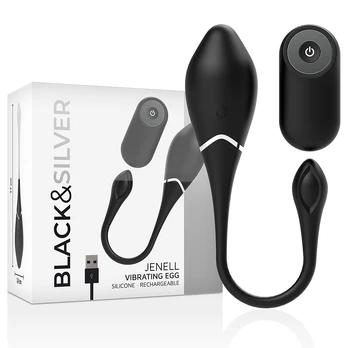 Black & Silver Jenell Vibrating Egg