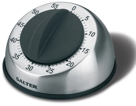 Salter 338 SSBKXR8EU16 Stainless Steel Mechanical Timer