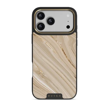 Full Glam - Beige iPhone 17 Pro Max Case, Elite Dark (MagSafe) / Gold