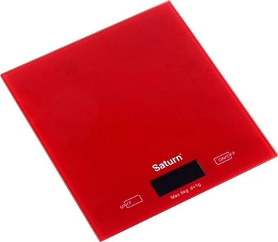 Virtuvinės svarstyklės Virtuvės svoris Saturn ST-KS7810 raudona