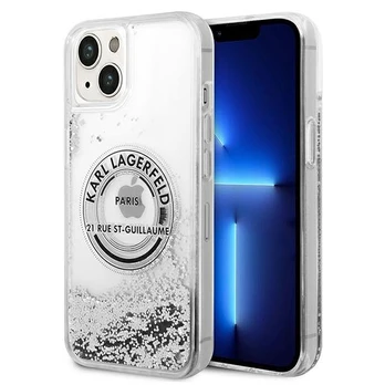 Karl Lagerfeld KLHCP14MLCRSGRS iPhone 14 Plus / 15 Plus 6,7" silver hardcase Liquid Glitter R