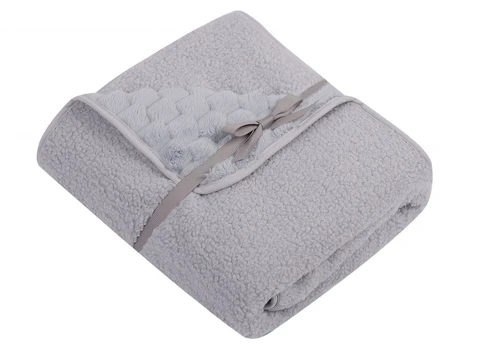 Blanket - 675 - double - CUBE / BOCULA - GREY - size 80x90 cm