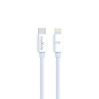 Maxlife MXUC-12 cable USB-C - Lightning 1,0 m 27W baltas