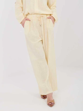 Italy Moda Kelnės-IT-SP-2873.02-jasny geltona