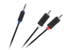 Kabelis Cabletech Audio 3.5 mm (M) -> 2 x RCA 1m kaina