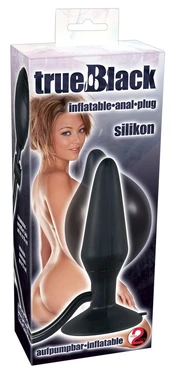 True Black inflatable Plug pripučiamas analinis prekė kaina