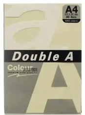 Spalvotas popierius Double A A4, 80g, 500 lapų, dramblio kaulo spalvos