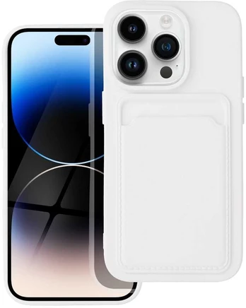 Dėklas Oem CARD Case for IPHONE 14 PRO baltas