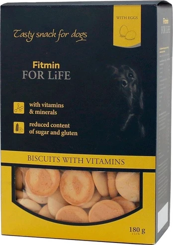 Skanėstas šunims Fitmin For Life Biscuits With Vitains, 0.18 kg