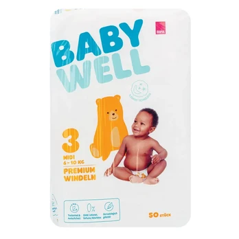 Sauskelnės BABYWELL MIDI 3 dydis, 50 vnt.
