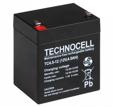 Akumuliatorius AGM TECHNOCELL serii TC 12V 4,5Ah
