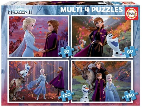 Dėlionės Frozen II, 4 vnt.