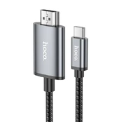 Adapteris Hoco UA27 USB-C to HDMI pilkas kaina
