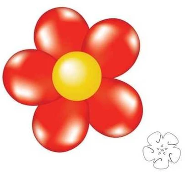 ESPA Ballon clips blomst, 6 stk
