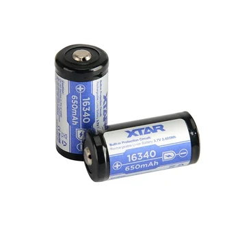 Xtar 650mAh 3,7V 16340 CR123 akumuliatorius su PCB