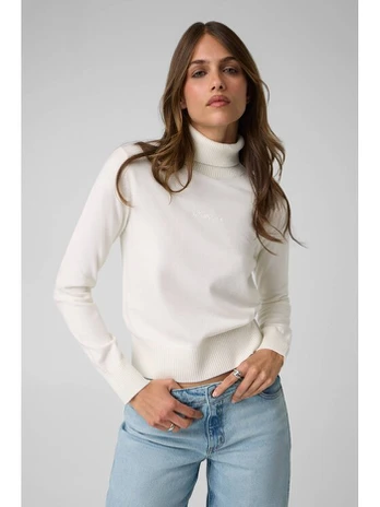 Guess Jeans Megztinis 184166 Balta Classic Fit