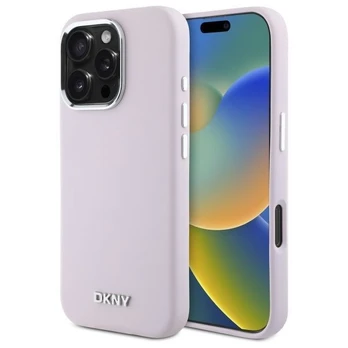 DKNY DKHMP16XSMCHLP iPhone 16 Pro Max 6.9" rožinis/pink hardcase Liquid Silicone Small Metal Logo MagSafe