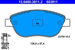 ATE 13.0460-3811.2 Brake pad set