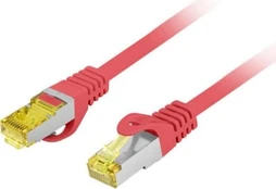 PATCHCORD KAT.6A S/FTP LSZH CU 0,5M RAUDONA FLUKE PASSED LANBERG