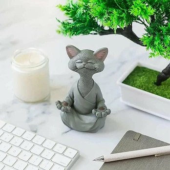 Sodo dekoracija Katės statula Zen