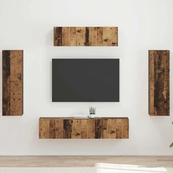Televizoriaus spintelė 5 pcs Senas medis