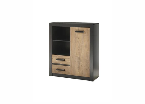 Komoda Imv Brügge, 92 cm, kaštonas/pilka