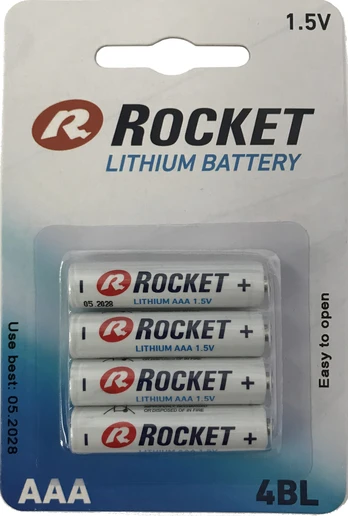 Rocket Lithium AAA 1,5V 1100mAh elementas FR03, 4 vnt.