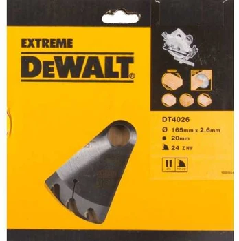 DeWALT pjovimo diskas EXTREME 165x20mm, 24T