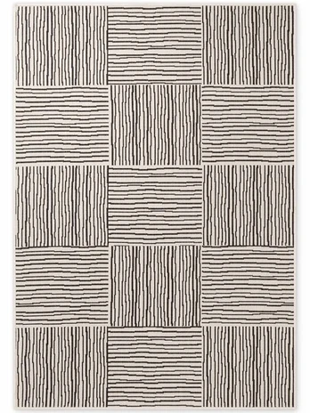 Ted Baker Haringey austas kilimas „Flatweave“ Nightingale juodas baltas 120x170