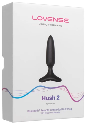 Lovense Hush 2 (1) Vibruojantis analinis dildo