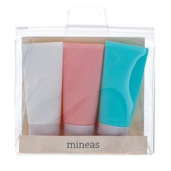 Silikoniniai kelioniniai indeliai MINEAS, 3 x 65 ml