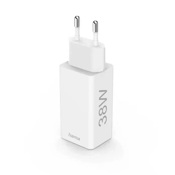 „Mini“ 38 W, GAN PD/QC 3.0 (1 USB-C, 1 USB-A), balta