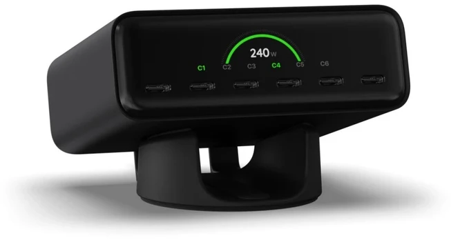 Satechi ChargeView 240W Desktop Charger - Space Juodas