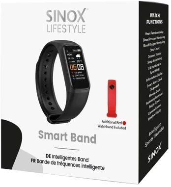 Sinox Laisvalaikio aktyvumo apyrankė. Juoda