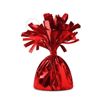 Kūgio formos svarelis balionams, raudonas, 12cm, 140g