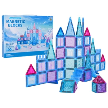 Magnetinių blokelių rinkinys ICE SNOW 100 vnt
