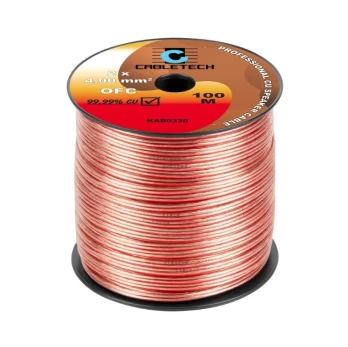 Laidas kolonėlėms 2x4.0mm², OFC, skaidrus, varinis, 100 m