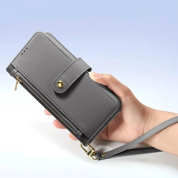 Dux Ducis Lawa Leather Case for iPhone 15 Pro Max - Gray