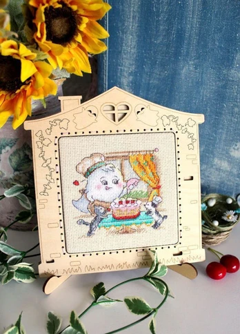 Cross stitch kit "Sweet weekend" 10x10 cm SM-763